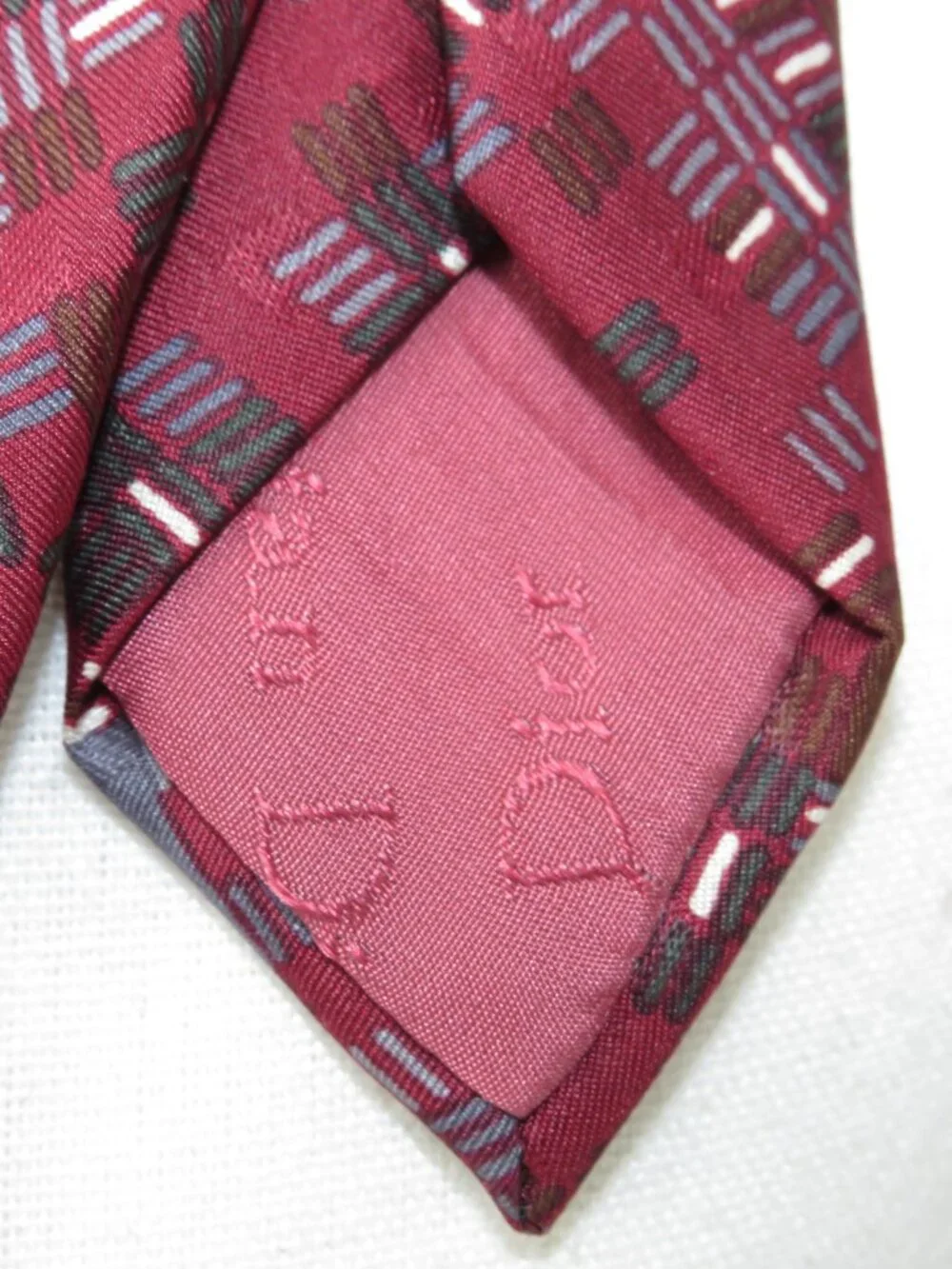 Christian Dior Monsieur Red Silk Tie Vintage Paris Pure Soie 4 Inch Width